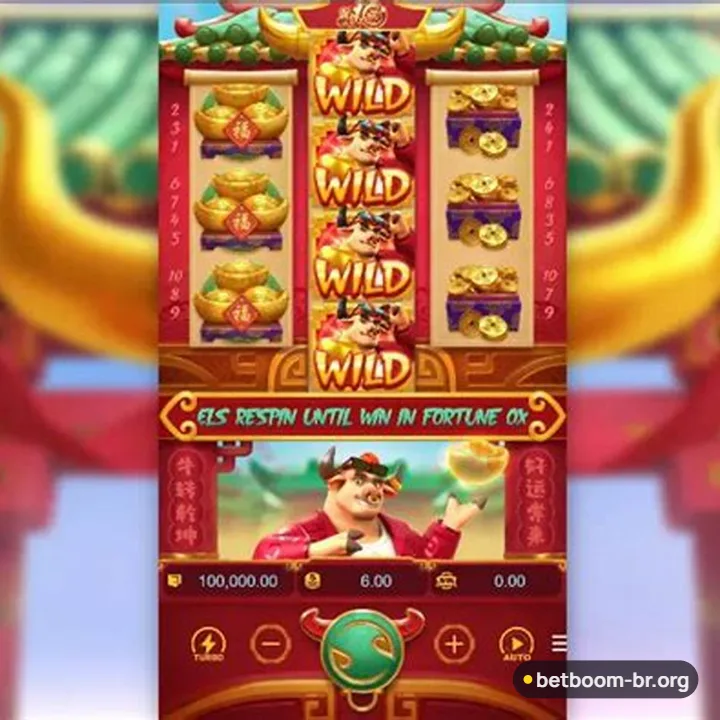 Rolos e símbolos de Fortune Ox