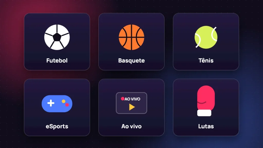 Mercados: futebol, basquete, tênis, eSports, ao vivo e lutas